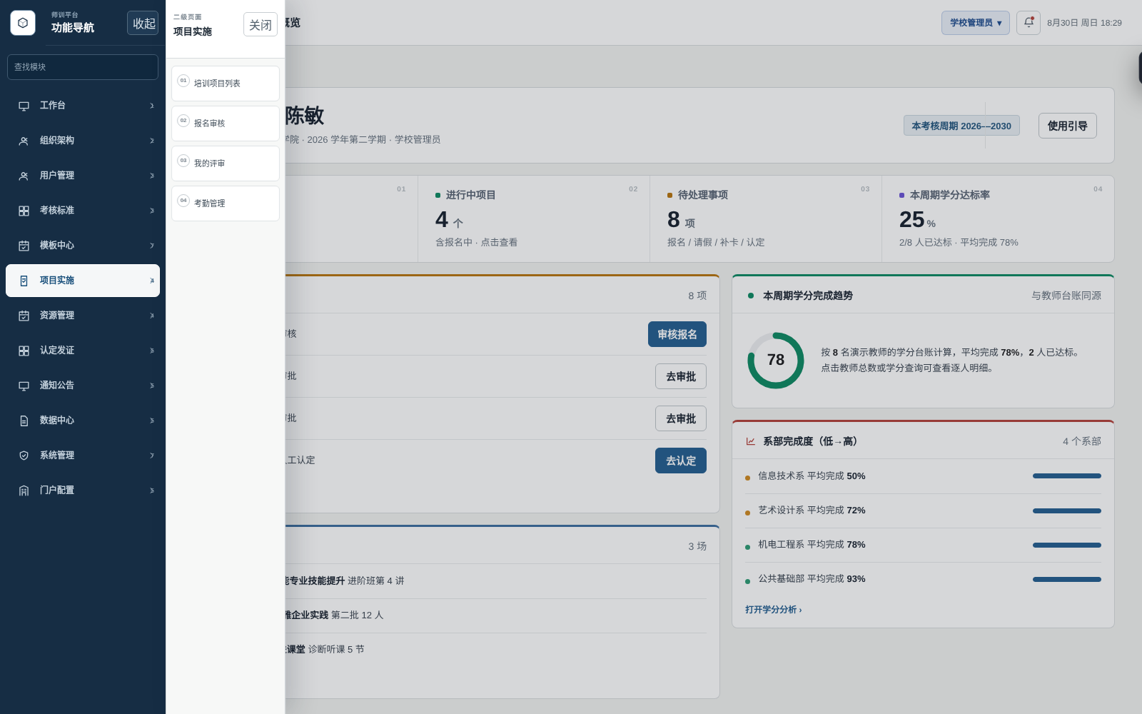合并式级联抽屉展开状态